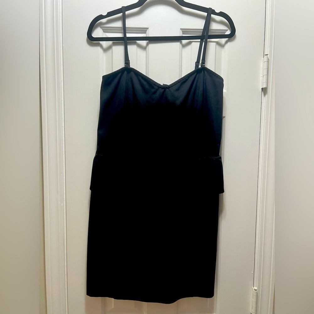 AEO American Eagle Outfitters Black Peplum Dress Size Large NWT
